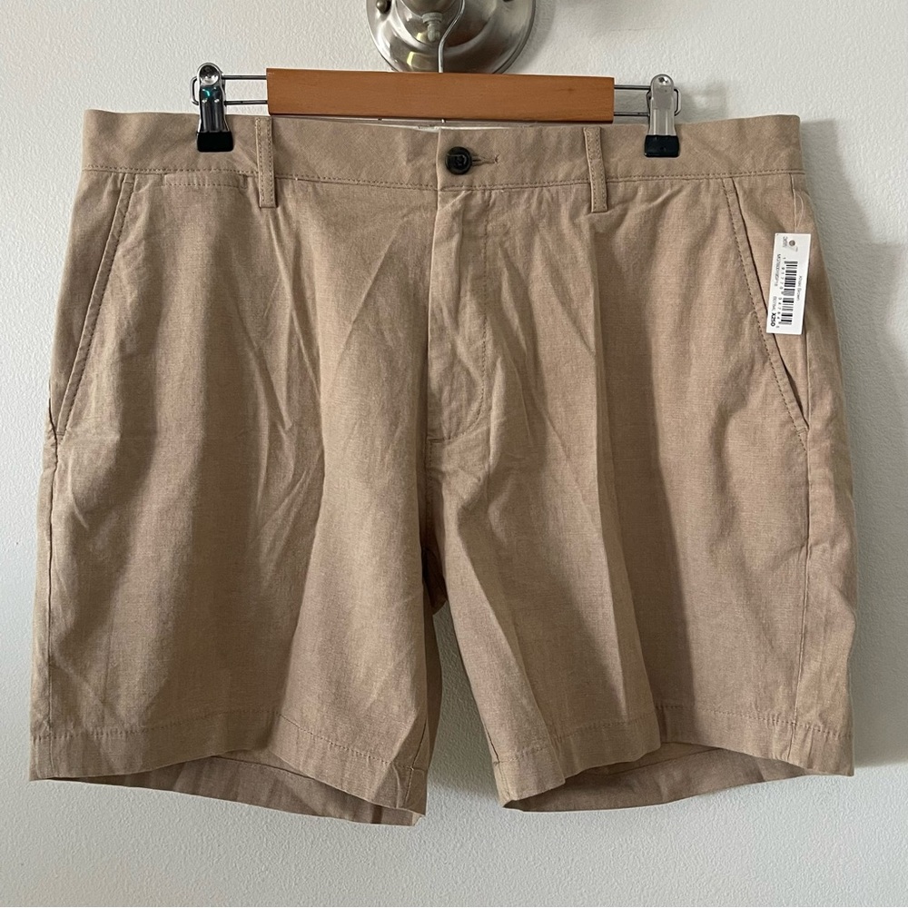 Men's Beige Cotton Blend Casual Shorts Sz 36